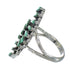 Authentic Sterling Silver Turquoise Needlepoint Ring Size 7-3/4 RX62999